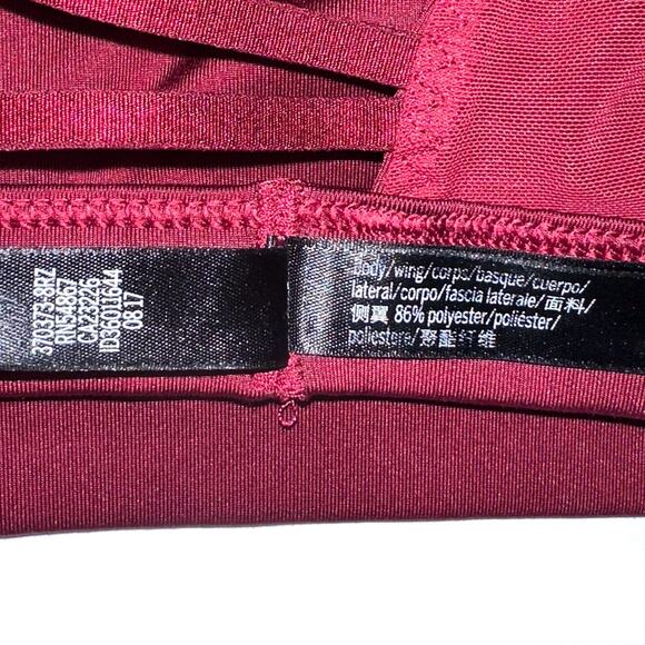 Victorias Secret Sport VSX Strappy Back Kir Merlot Red Sports Bra Size M - Picture 6 of 9